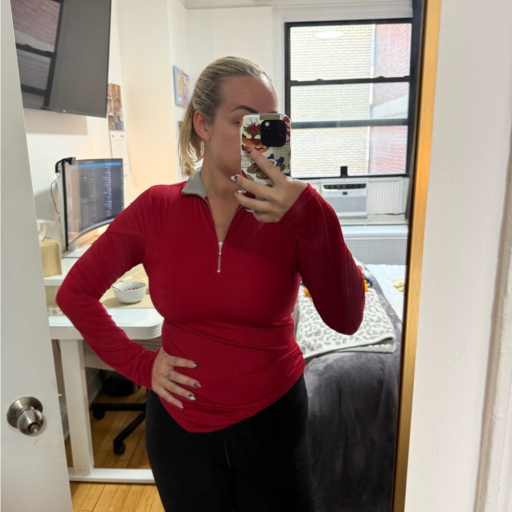 Tory Burch Women's Red Long Sleeve Top